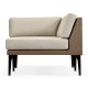 Tan Rattan Right Two-Seat Sofa Sectional 67