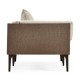 Tan Rattan Right Two-Seat Sofa Sectional 67