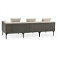 Dark Grey Rattan Left Three-Seat Sofa Sectional 98