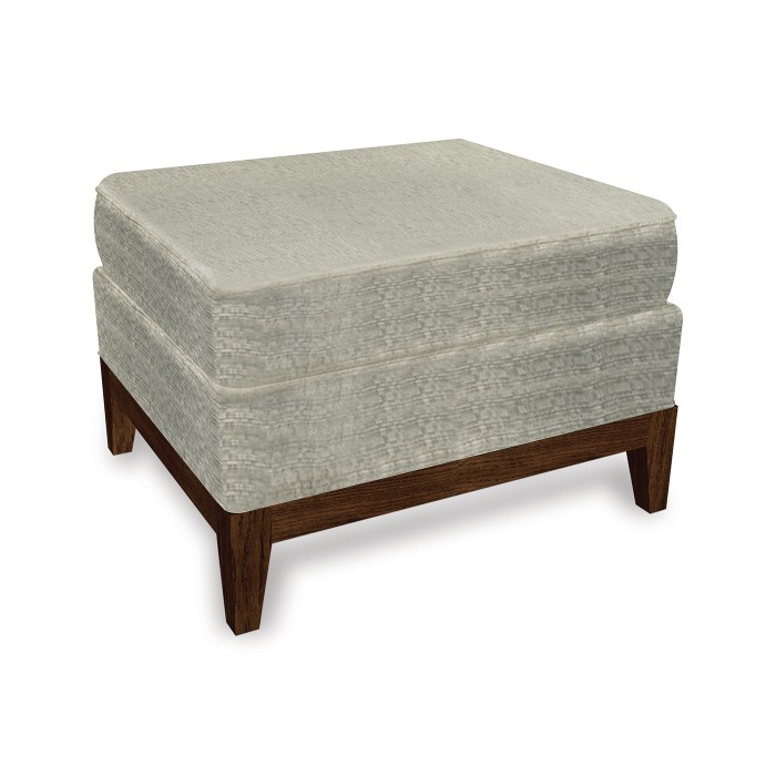 Rectangular Walnut Ottoman Sectional 25