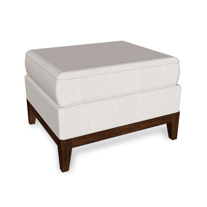 Rectangular Walnut Ottoman Sectional 25