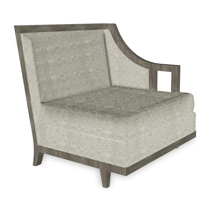 Grey & Tan Rattan Left One-Seat Sofa Sectional 29