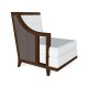 Walnut & Dark Grey Rattan Right One-Seat Sofa Sectional 29