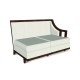 Walnut & Dark Grey Rattan Left Two-Seat Sofa Sectional 57