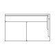 Walnut & Dark Grey Rattan Left Two-Seat Sofa Sectional 57