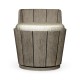 Swivel Grey Storage Bucket Stool