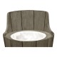 Swivel Grey Storage Bucket Stool