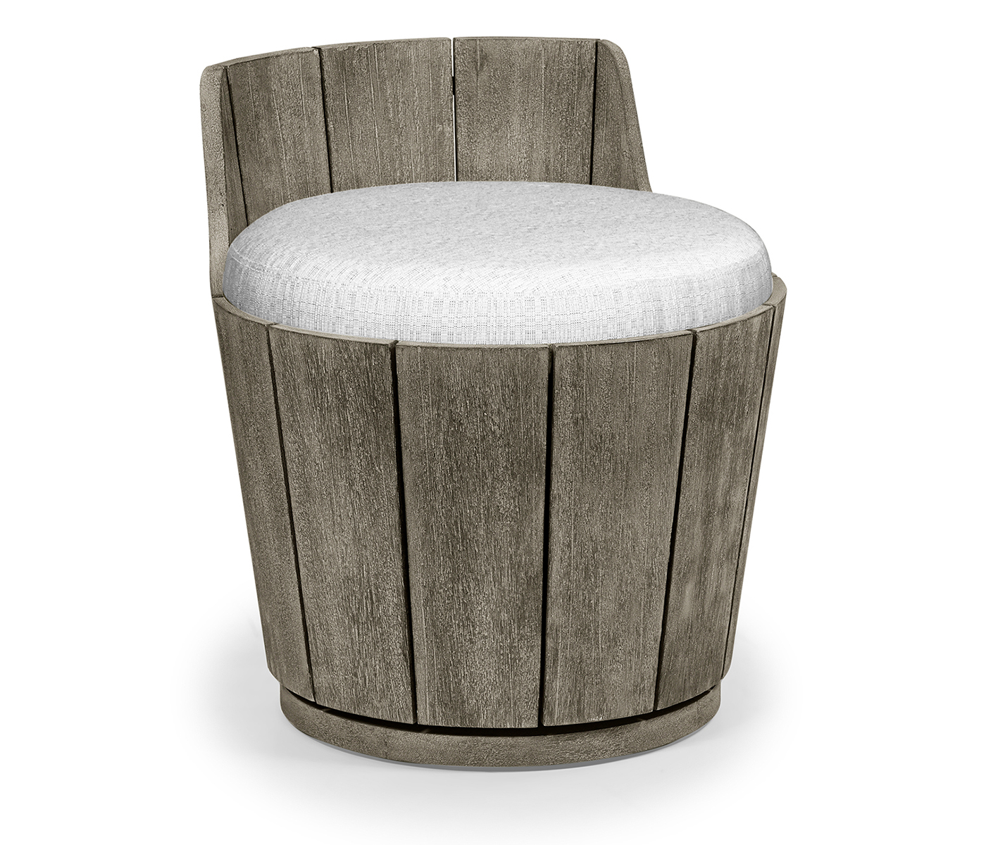 Swivel Grey Storage Bucket Stool
