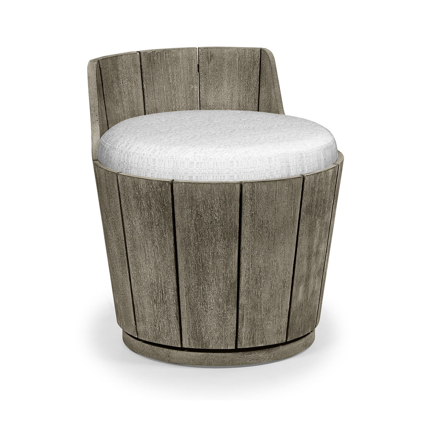 Swivel Grey Storage Bucket Stool