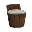 Swivel Walnut Storage Bucket Stool