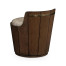 Swivel Walnut Storage Bucket Stool