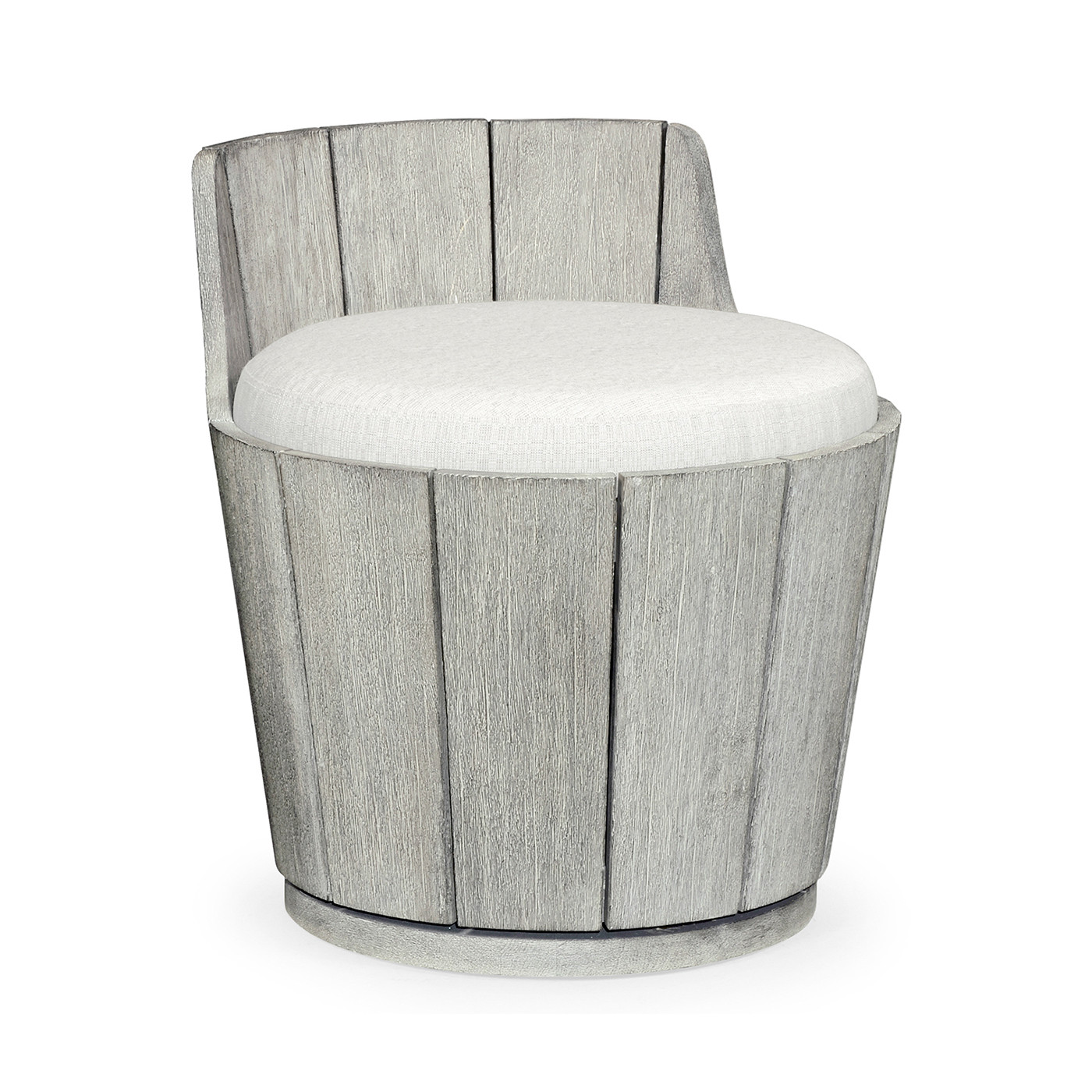 Swivel Cloudy Grey Storage Bucket Stool