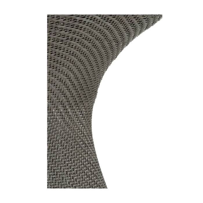 Round Dark Grey Rattan Dining Table with A Dark Marble Top 43