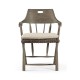 Smokers Style Grey & Rattan Dining Chair with Cushion