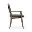 Square Back Grey & Rattan Dining Chair with Cushion