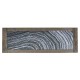 Rectangular Grey & Rattan Coffee Table with a Black Marble Top