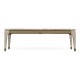 Rectangular Navajo Sand & Rattan Coffee Table with a Black Marble Top