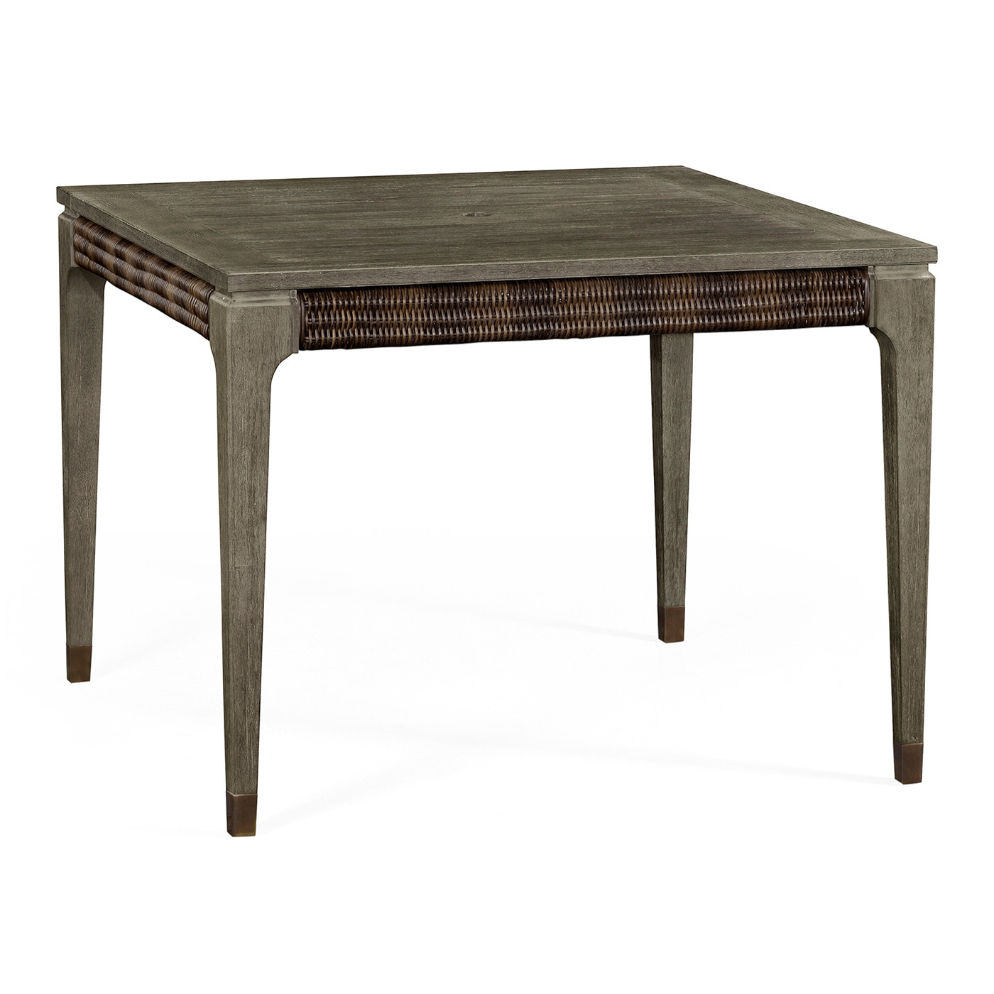 Square Grey & Rattan Dining Table 40