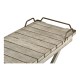 Rectangular Folding Navajo Sand & Antique Brass Tray Console Table