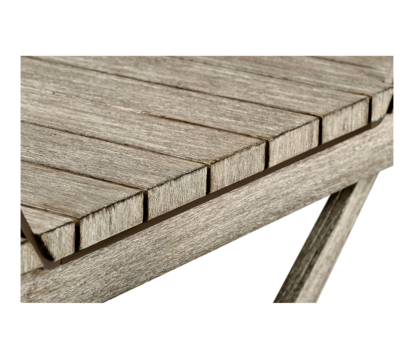 Rectangular Folding Navajo Sand & Antique Brass Tray Console Table