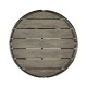 Round Folding Grey & Antique Brass Tray End Table