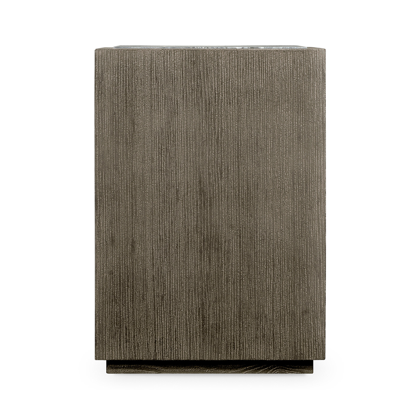 Square Grey End Table with a Light Marble Top