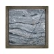 Square Grey End Table with a Light Marble Top