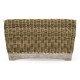 Rectangular Navajo Sand & Rattan Cocktail Table with Curved Ends