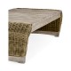 Rectangular Navajo Sand & Rattan Cocktail Table with Curved Ends