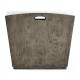 Rectangular Grey & Faux White Marble Storage End Table