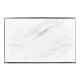 Rectangular Grey & Faux White Marble Storage End Table