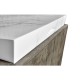 Rectangular Grey & Faux White Marble Storage End Table