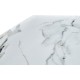 Rectangular Grey & Faux White Marble Storage End Table