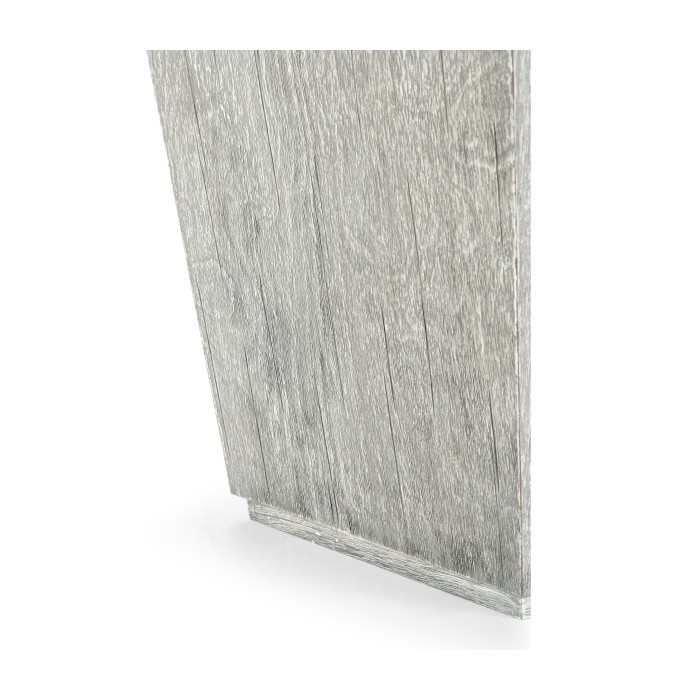 Rectangular Cloudy Grey & Faux White Marble Storage End Table