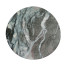 Horn Shaped Faux Black & Grey Marble End Table