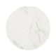 Horn Shaped Faux White & Grey Marble End Table