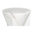 Round to L-Shape Faux White & Grey Marble End Table