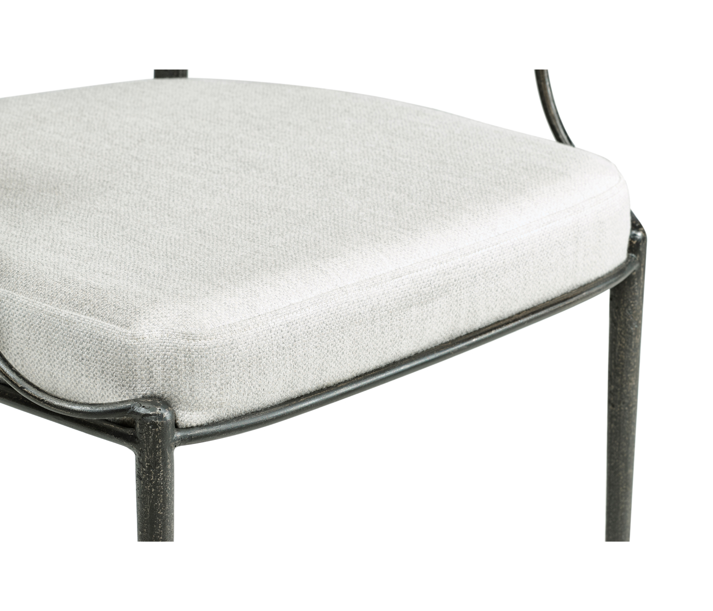 Circle Back Grey & Iron Dining Arm Chair