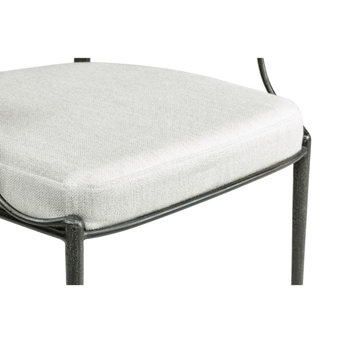 Circle Back Grey & Iron Dining Arm Chair