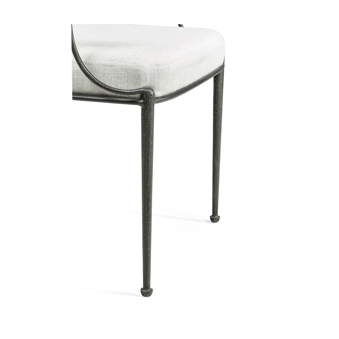 Circle Back Grey & Iron Dining Arm Chair