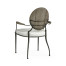 Circle Back Grey & Iron Dining Arm Chair