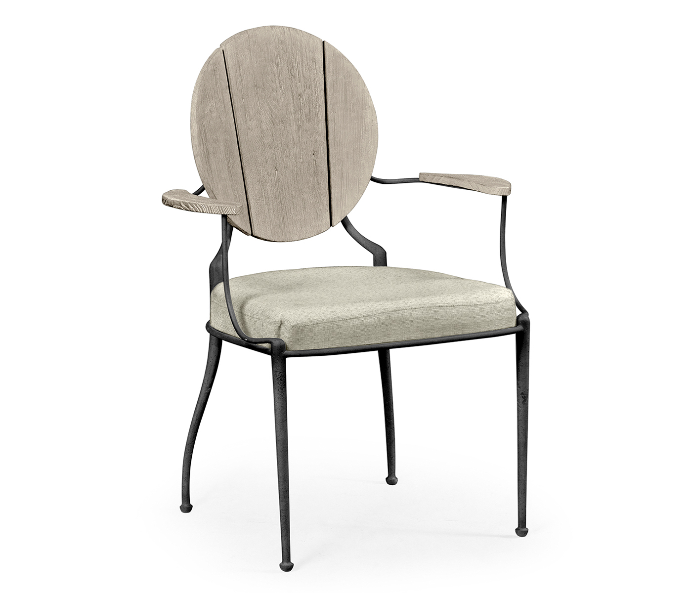 Circle Back Navajo Sand & Iron Dining Arm Chair