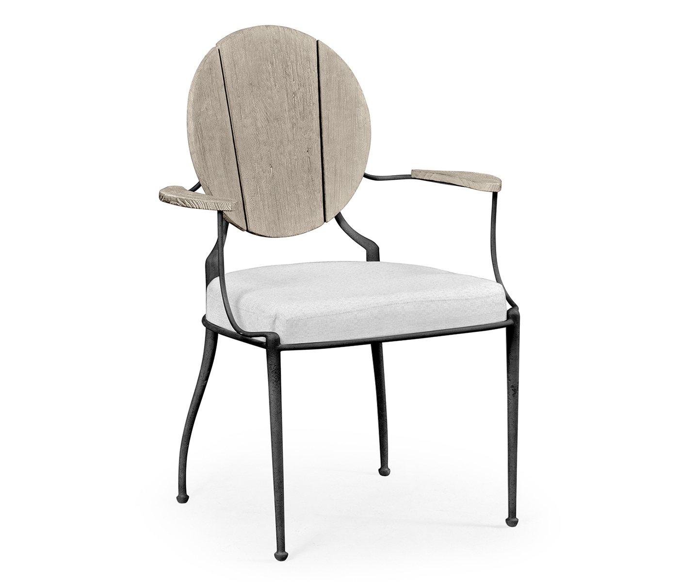 Circle Back Navajo Sand & Iron Dining Arm Chair