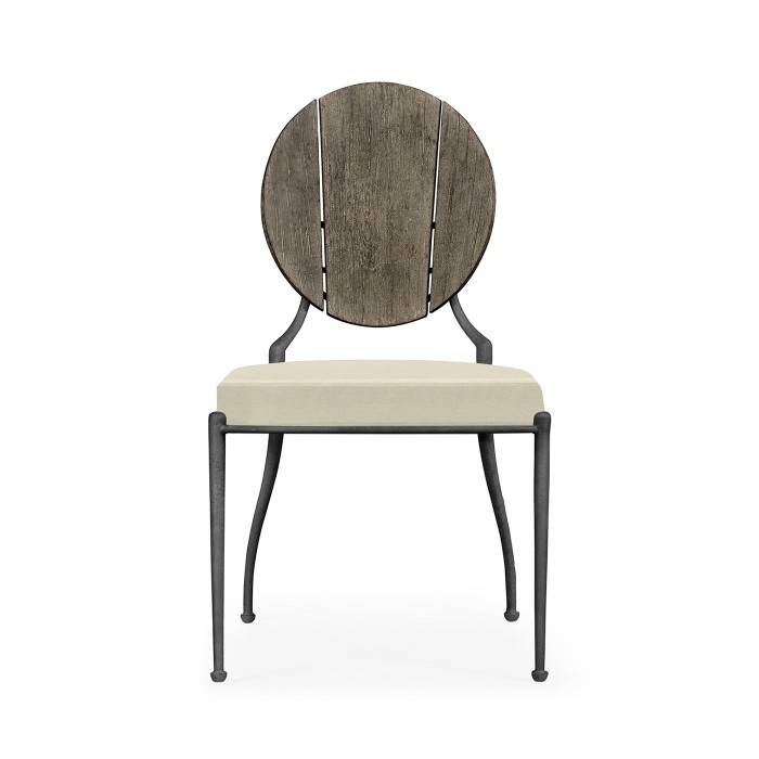 Circle Back Grey & Iron Dining Side Chair