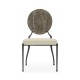 Circle Back Grey & Iron Dining Side Chair