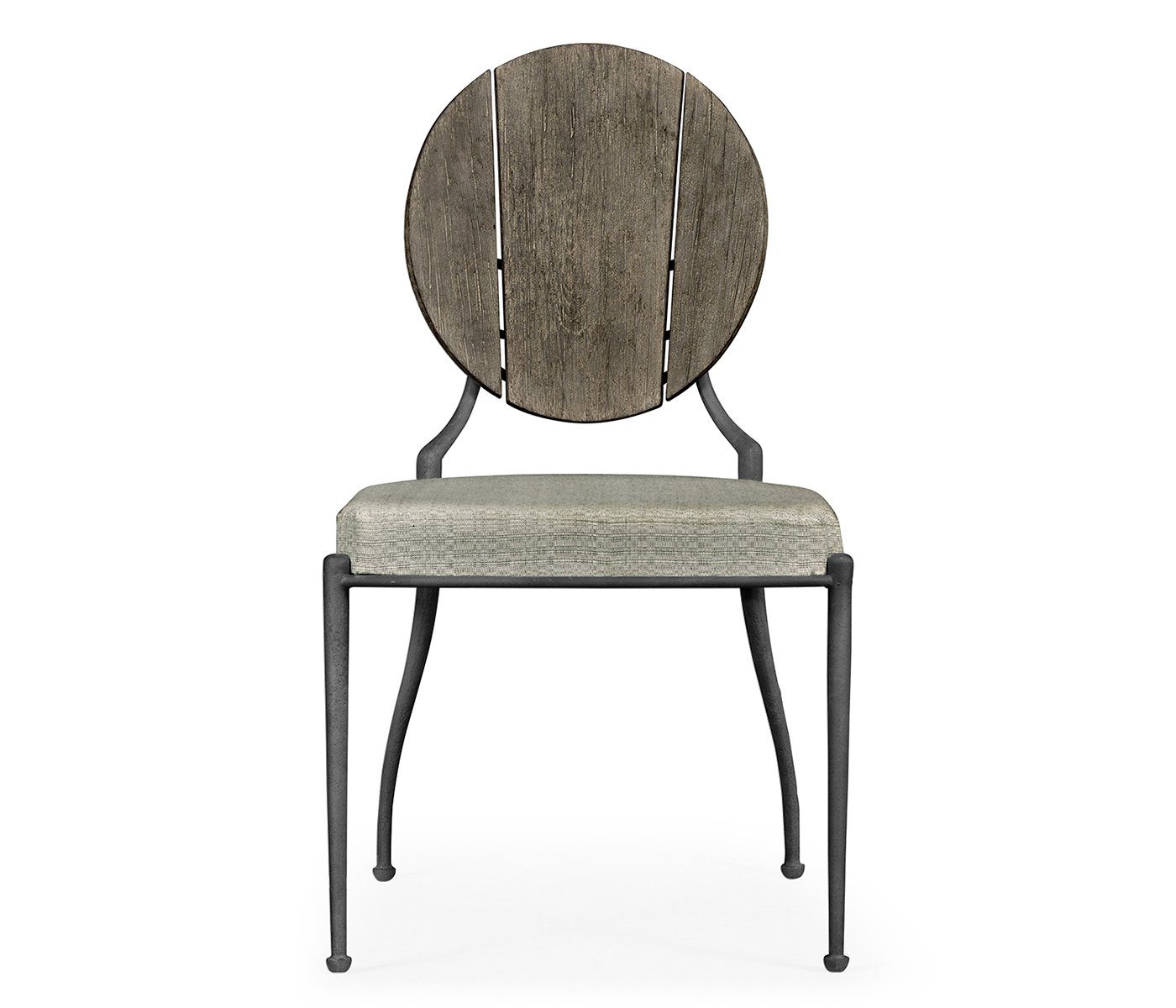 Circle Back Grey & Iron Dining Side Chair