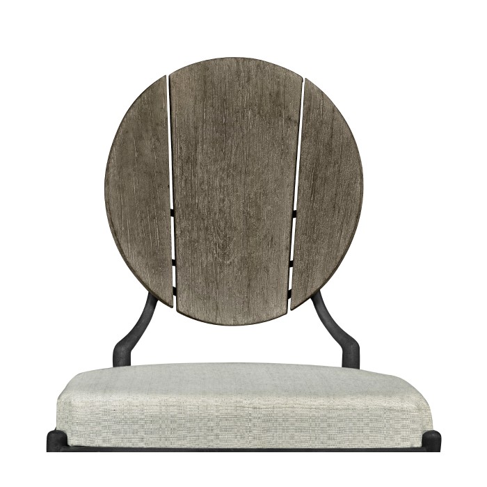 Circle Back Grey & Iron Dining Side Chair
