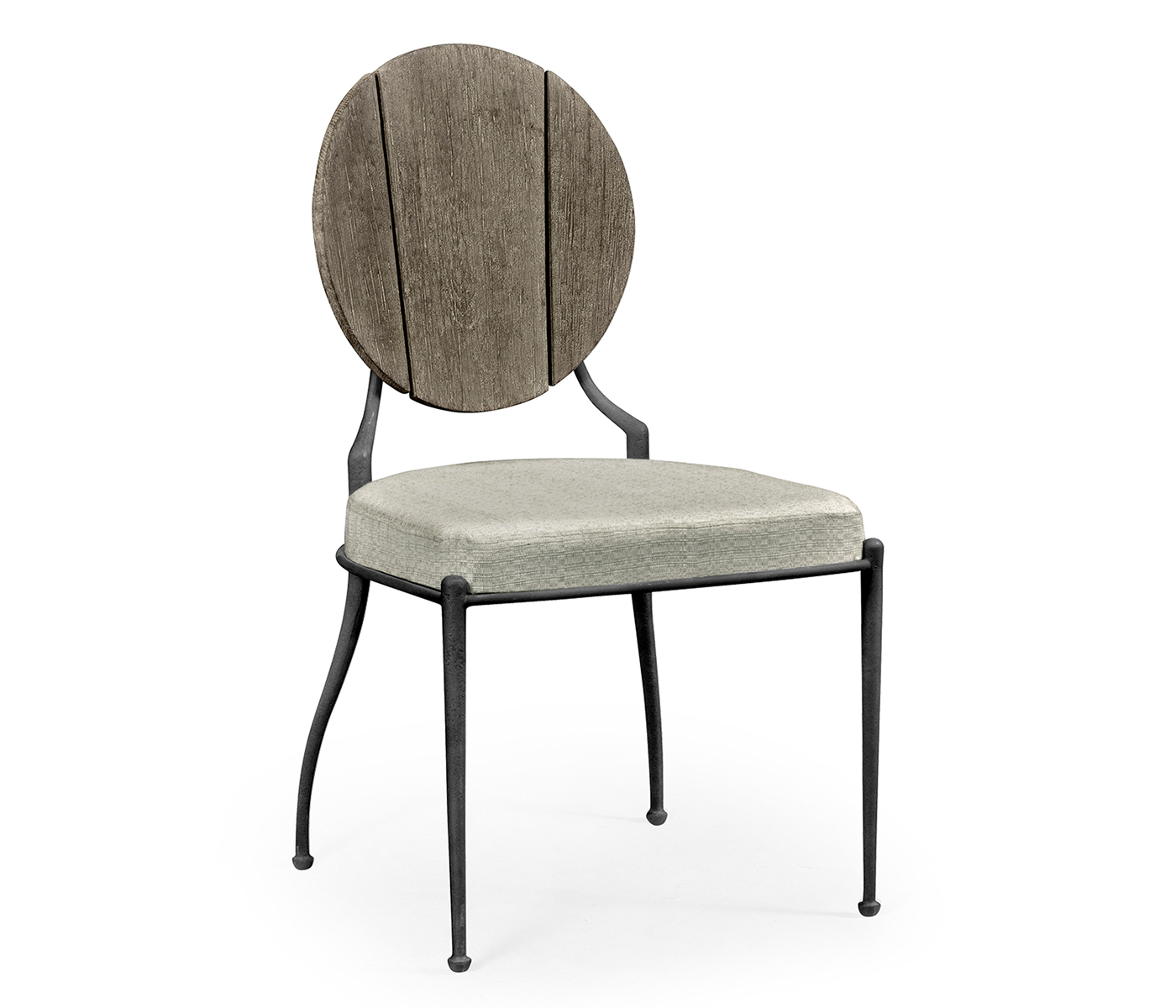 Circle Back Grey & Iron Dining Side Chair