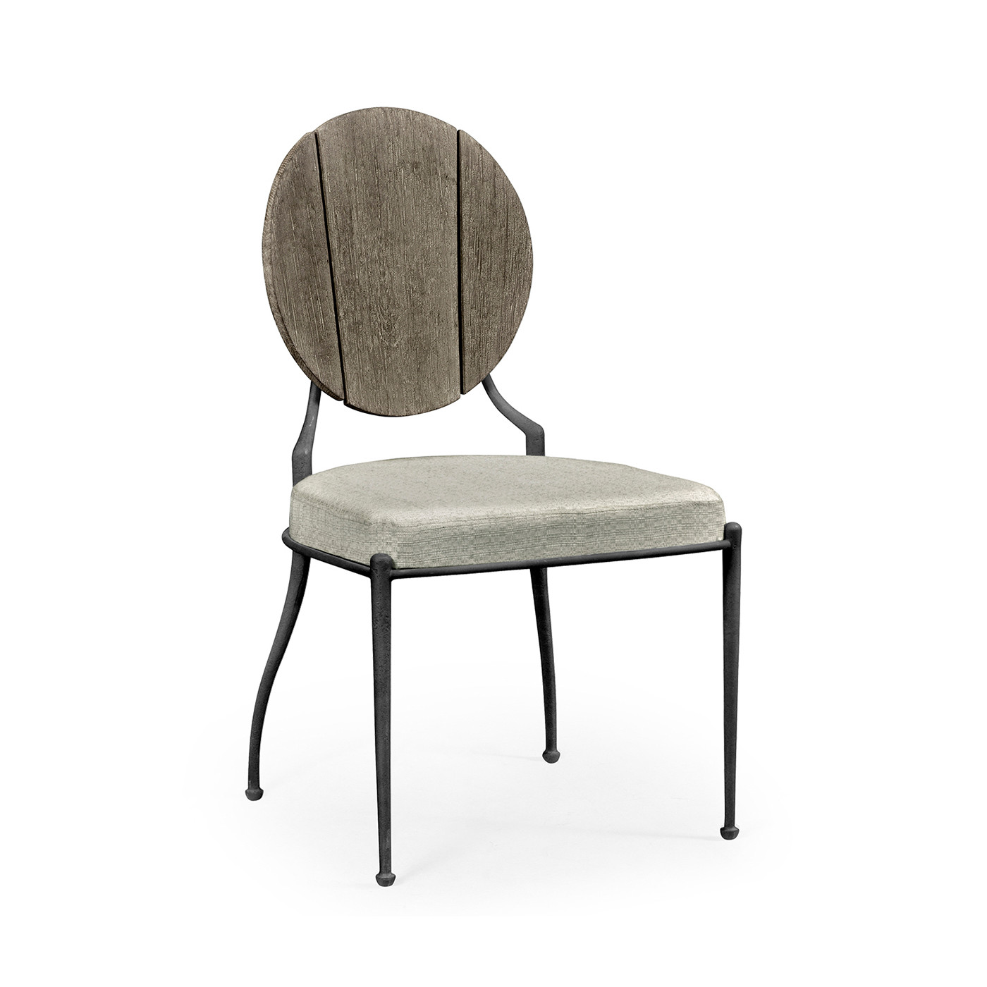 Circle Back Grey & Iron Dining Side Chair