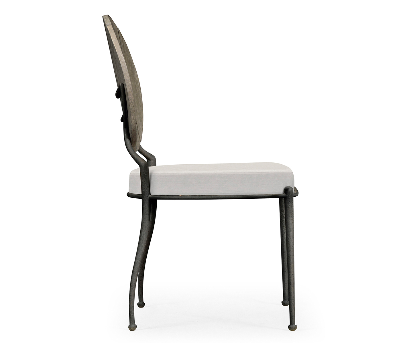 Circle Back Grey & Iron Dining Side Chair